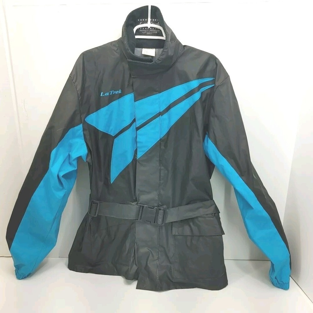 La Trek PVC & Nylon Ladies Motorcycle Belted Raincoat SIZE L